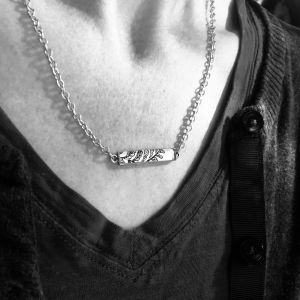 silver bar necklaces