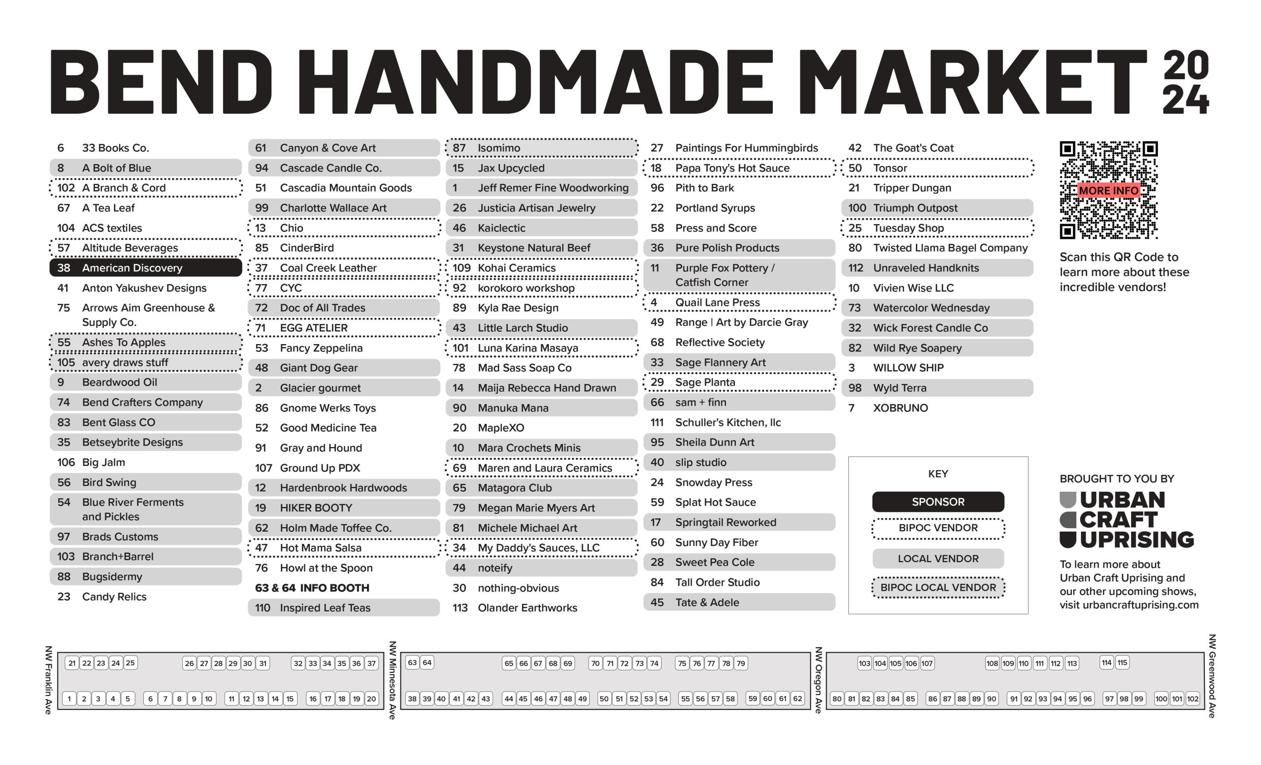 Bend Booth Map